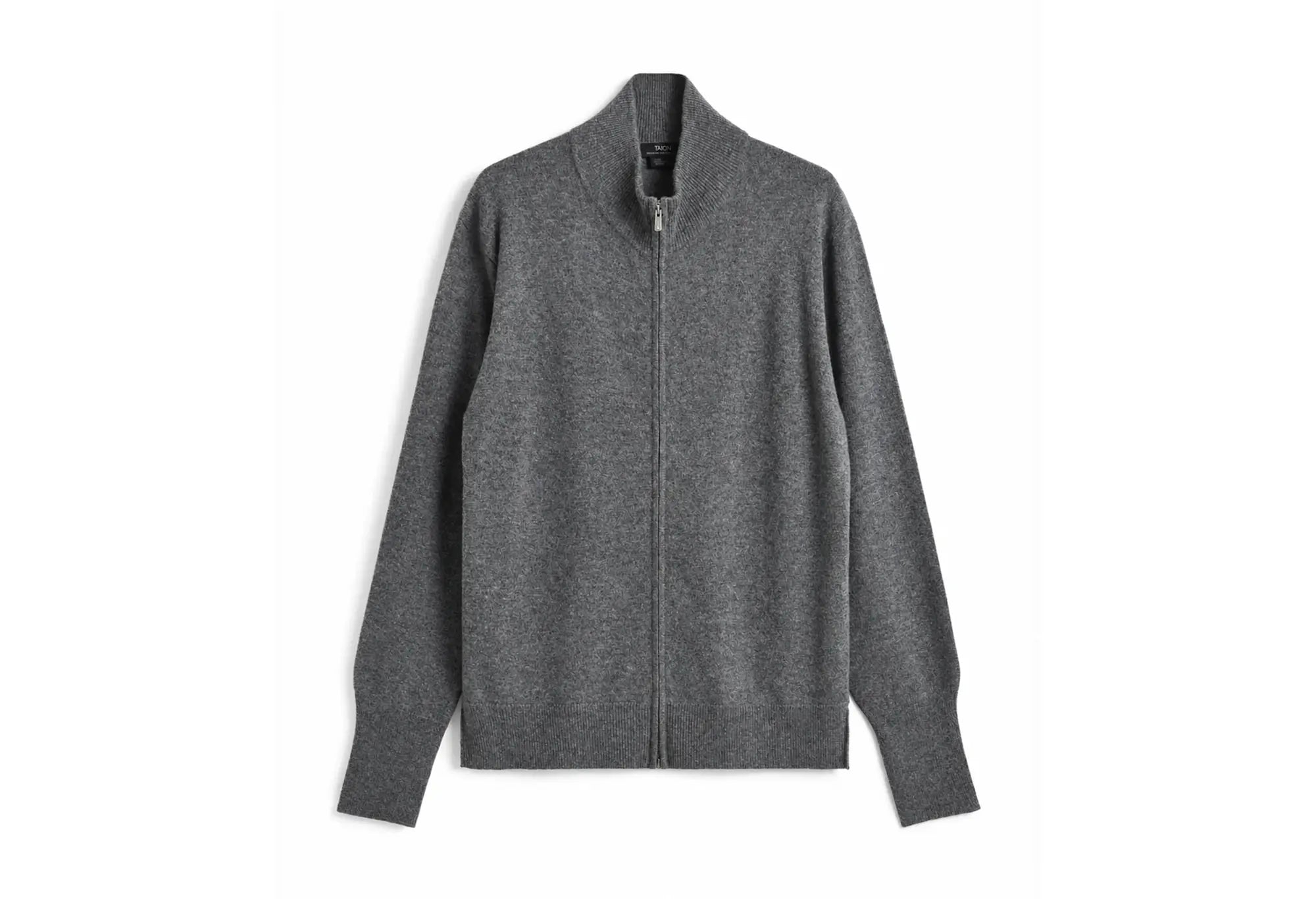 Taion Pull col montant zippé 100 % cachemire - Gris - Taion