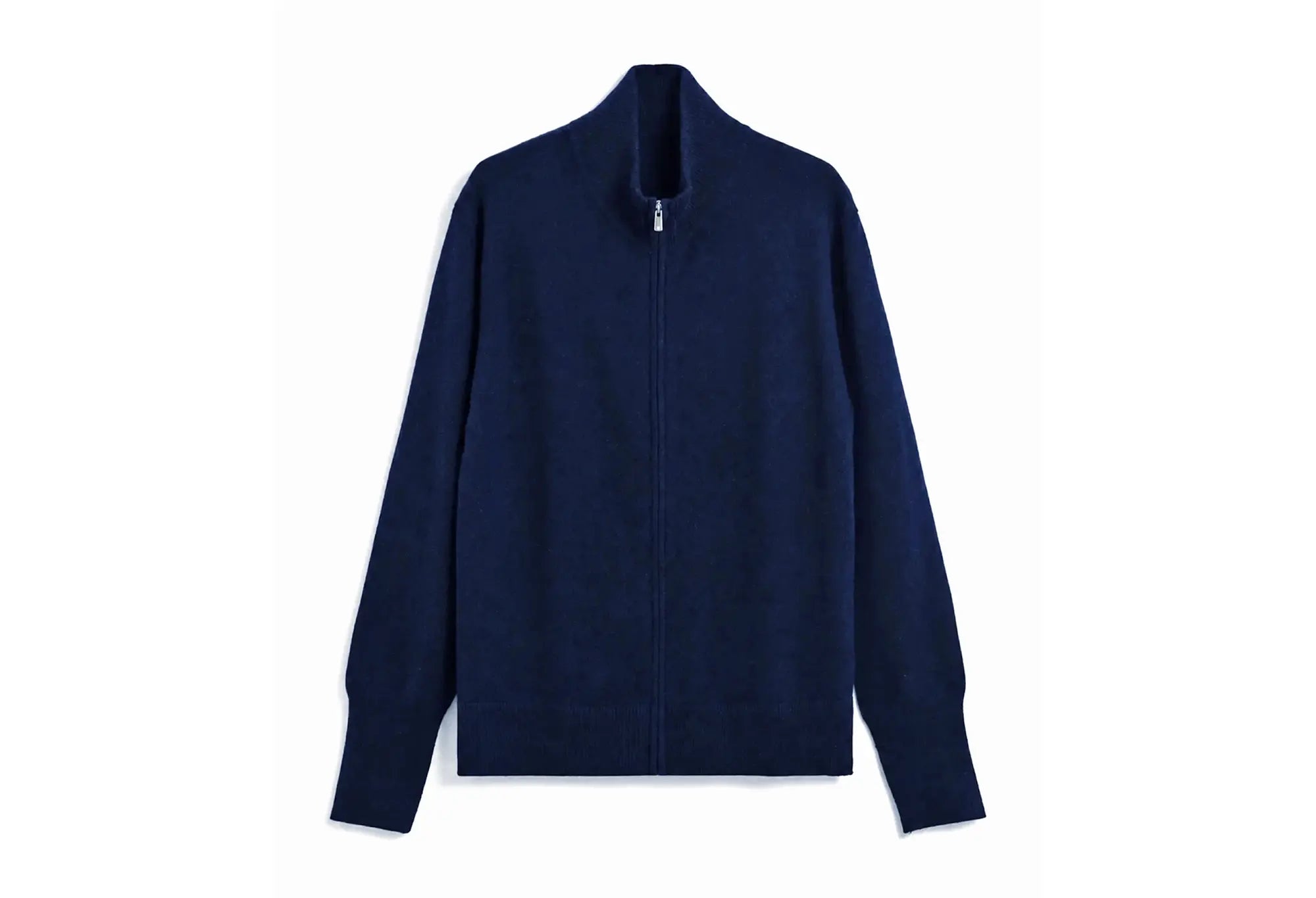 Taion Pull col montant zippé 100 % cachemire - Marine - Taion