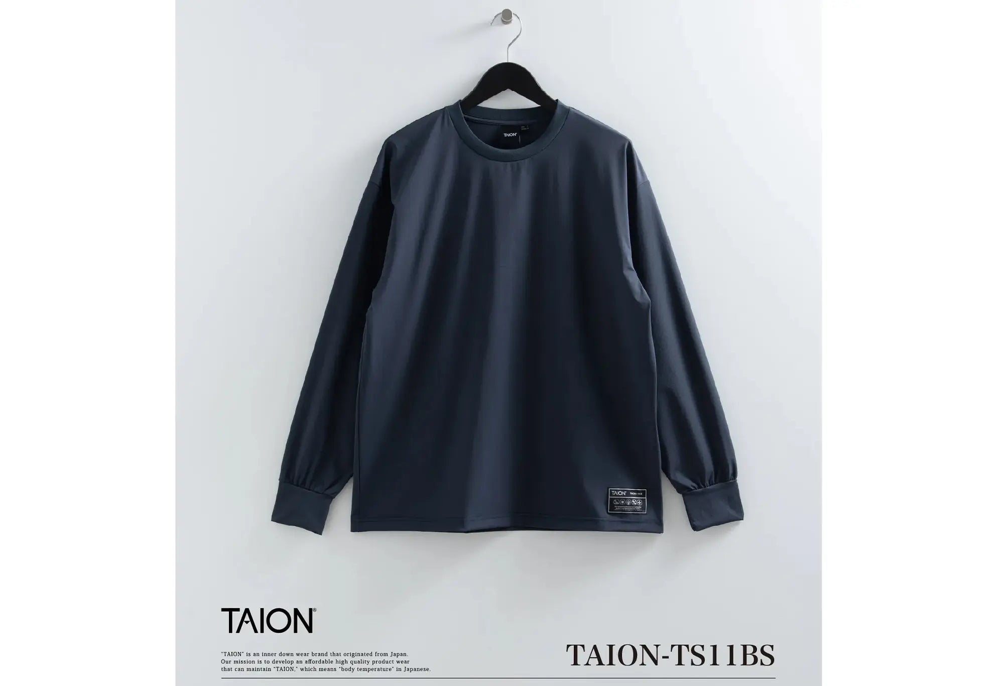 Taion Unisex Functional Long Sleeve T-Shirt - Navy - Taion