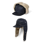 Taion casquette-chapka à Design matelassé - Navy & Beige - Taion