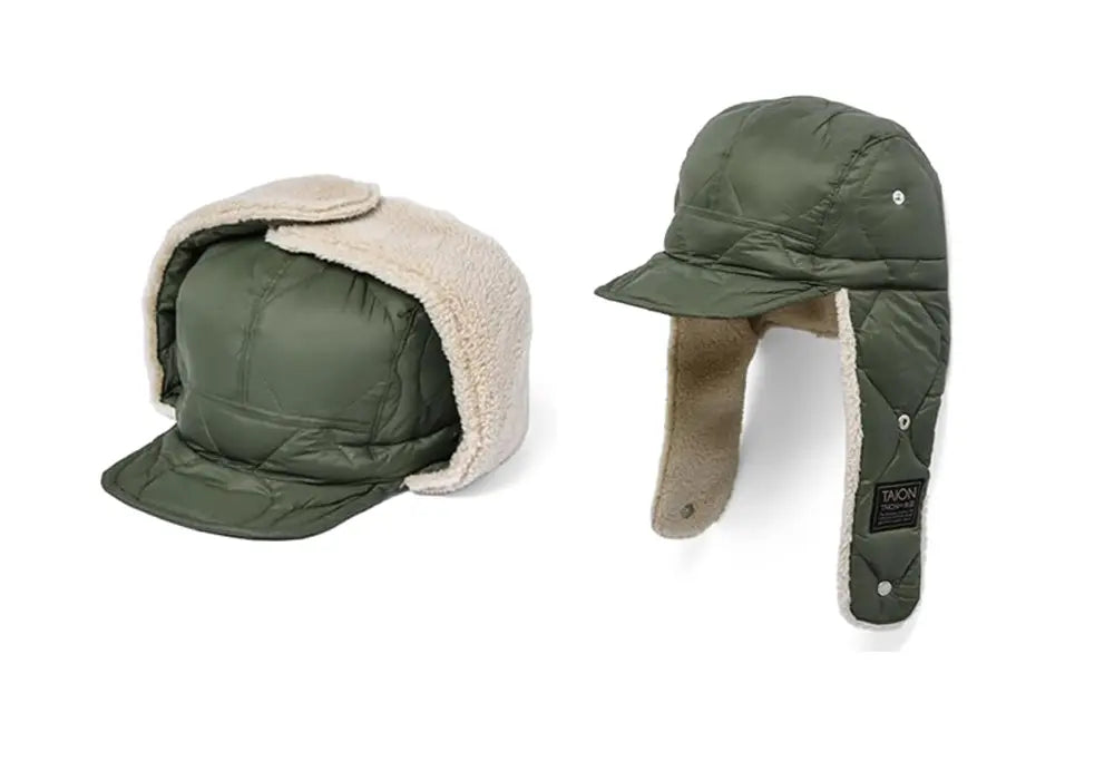 Taion casquette-chapka à Design matelassé Olive Taion