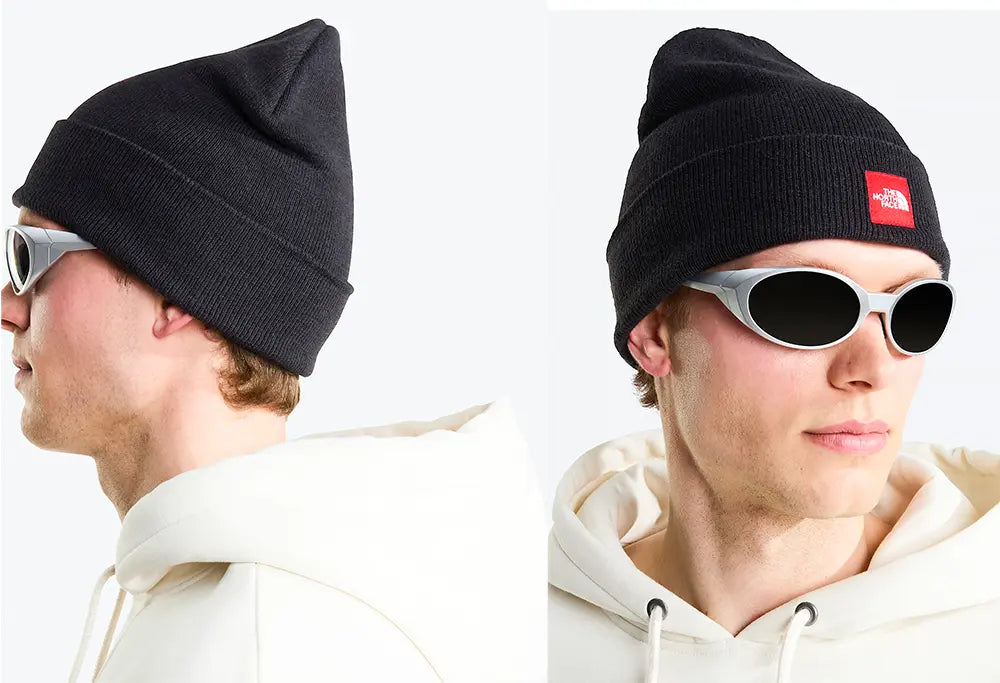 The North Face Bonnet Red Box - Noir - The North Face