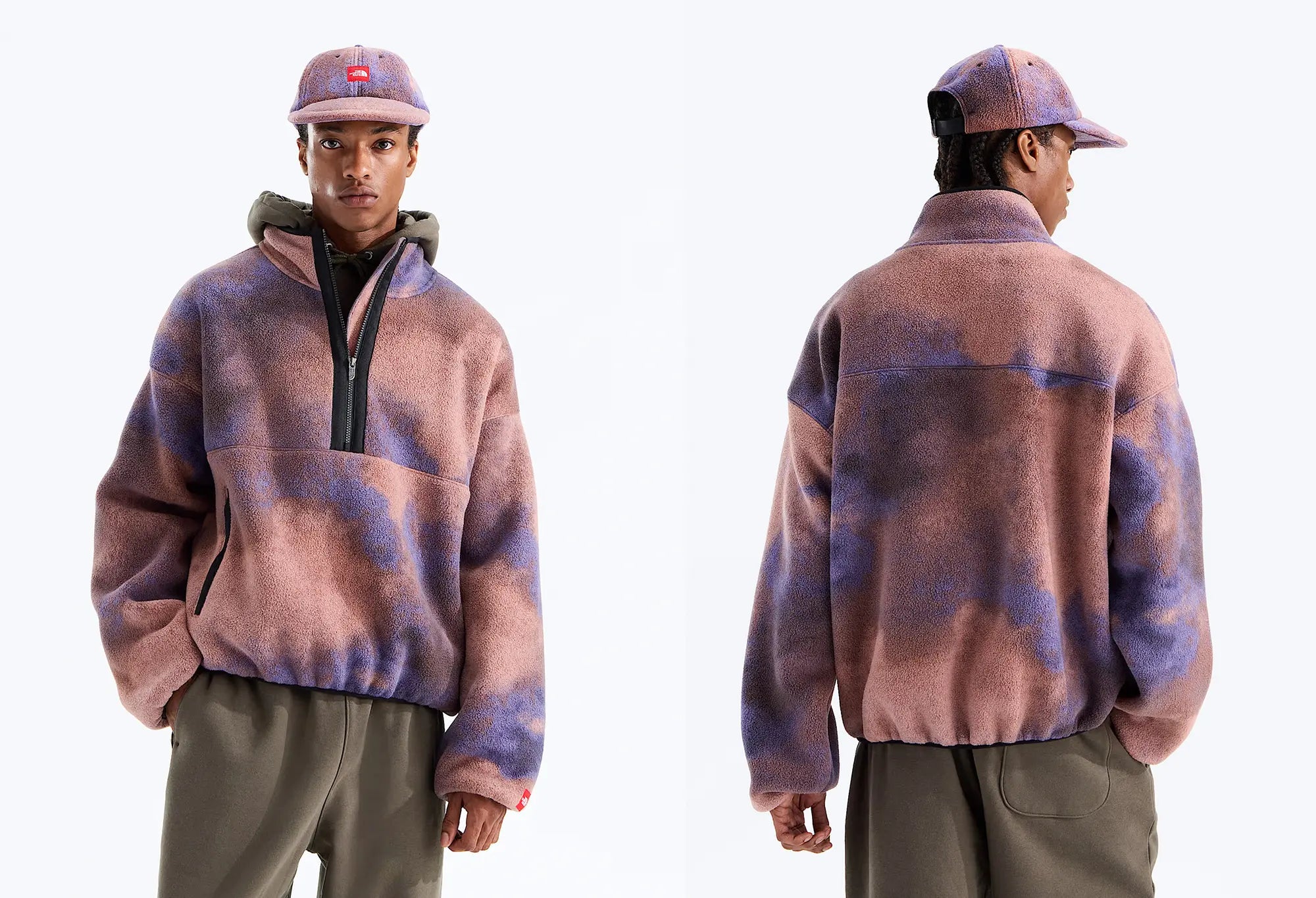 The North Face Polaire 1/2 Zip Red Box - Grounded Plum 1989 Catalogue Print - The North Face