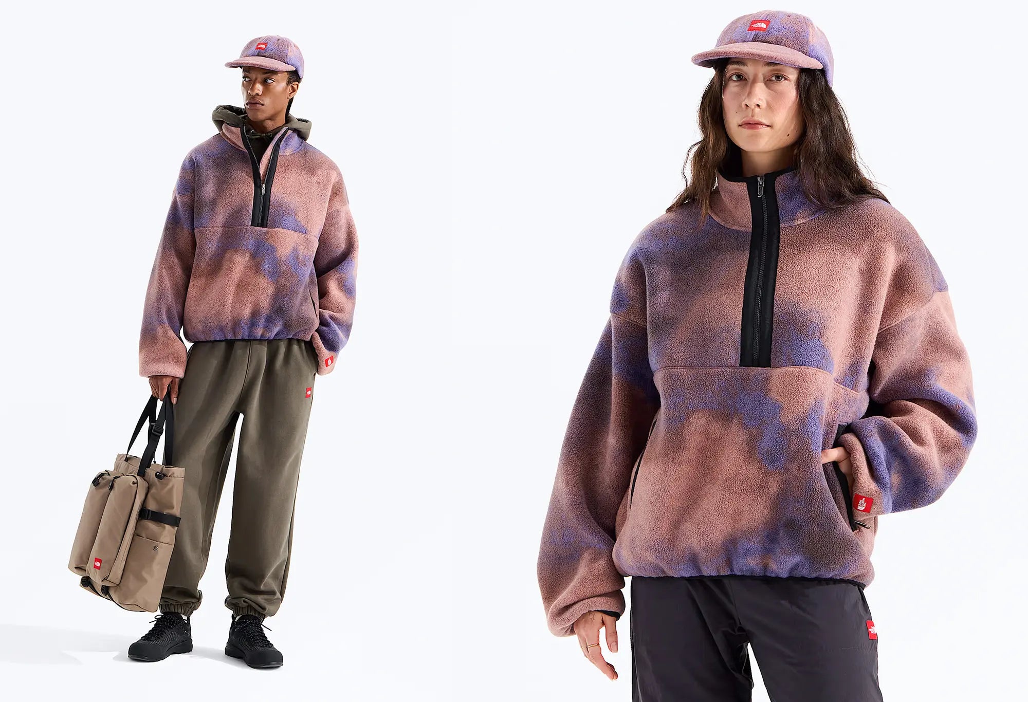 The North Face Polaire 1/2 Zip Red Box - Grounded Plum 1989 Catalogue Print - The North Face