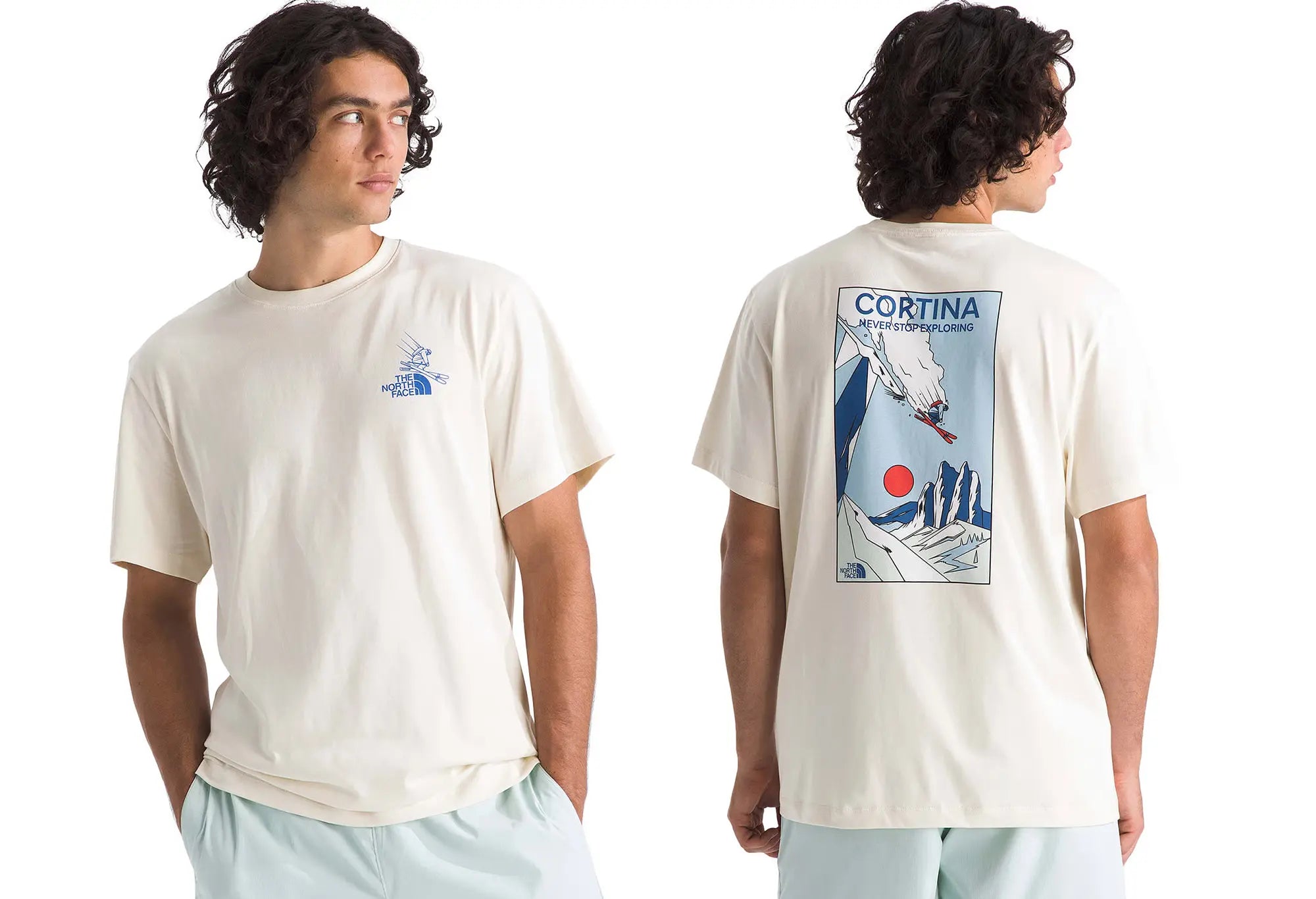 The North Face T-shirt Mountain Celebration Graphic Unisexe The North Face