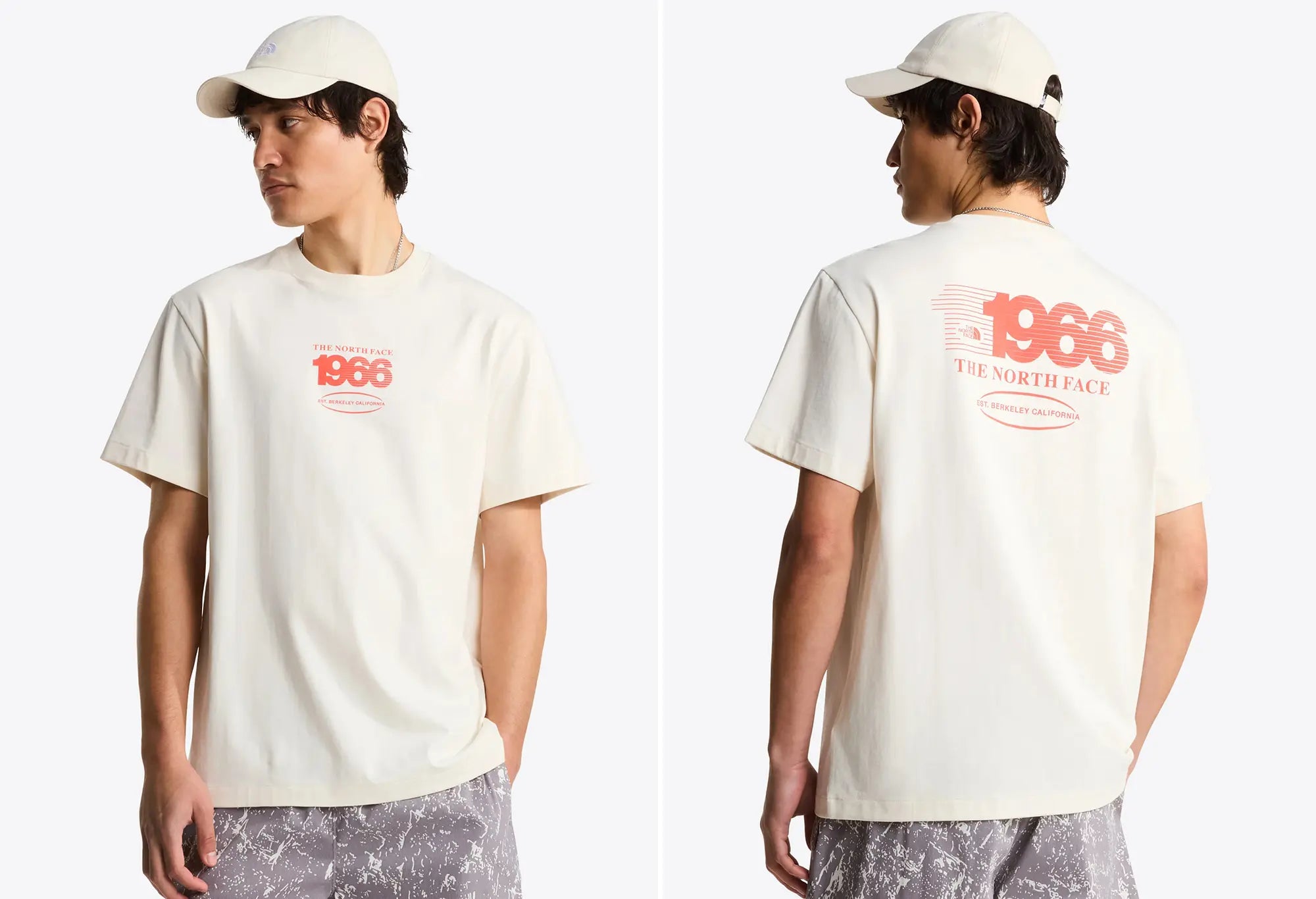 The North Face T-shirt Track Relaxed Graphic White Dune The North Face