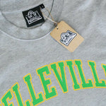 Throwback T-Shirt Gris et Vert 'Belleville' Unisex Throwback