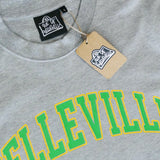 Throwback T-Shirt Gris et Vert 'Belleville' Unisex Throwback