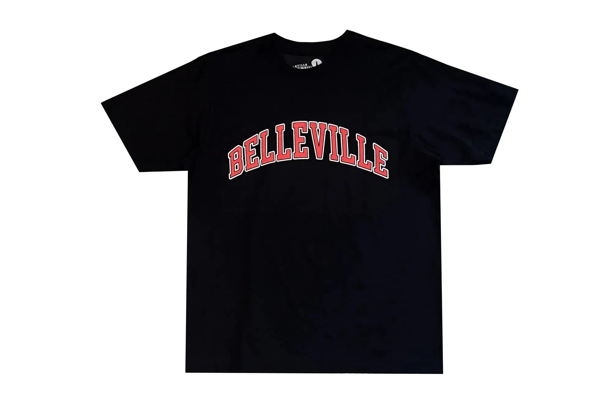 Throwback T-Shirt Noir et Rouge 'Belleville' Unisex Throwback