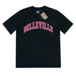 Throwback T-Shirt Noir et Rouge 'Belleville' Unisex Throwback
