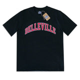 Throwback T-Shirt Noir et Rouge 'Belleville' Unisex Throwback