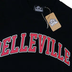 Throwback T-Shirt Noir et Rouge 'Belleville' Unisex Throwback