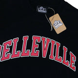 Throwback T-Shirt Noir et Rouge 'Belleville' Unisex Throwback