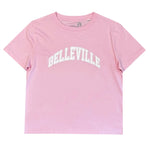 Throwback T-Shirt Rose et blanc 'Belleville' Throwback