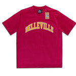 Throwback T-Shirt Rouge et Jaune 'Belleville' Unisex Throwback