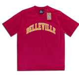 Throwback T-Shirt Rouge et Jaune 'Belleville' Unisex Throwback