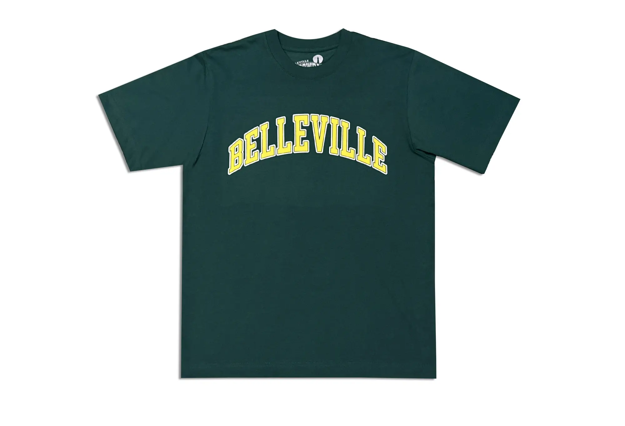 Throwback T-Shirt Vert et Jaune 'Belleville' Unisex Throwback