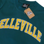 Throwback T-Shirt Vert et Jaune 'Belleville' Unisex Throwback