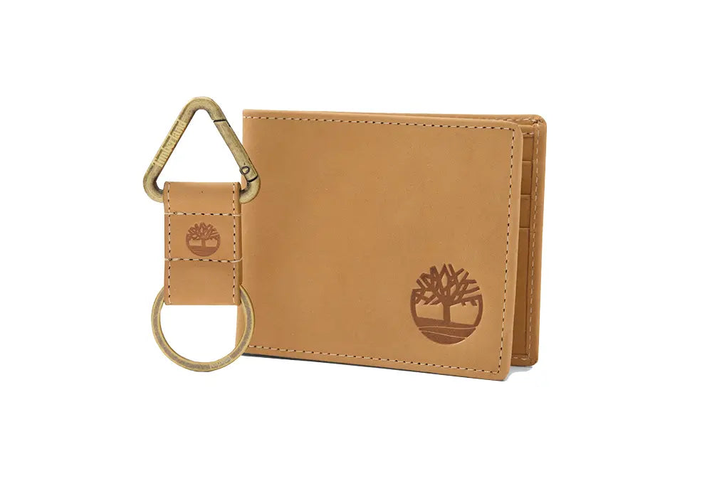 Timberland Ensemble Portefeuille et Porte-Clés Pliable Marron Timberland