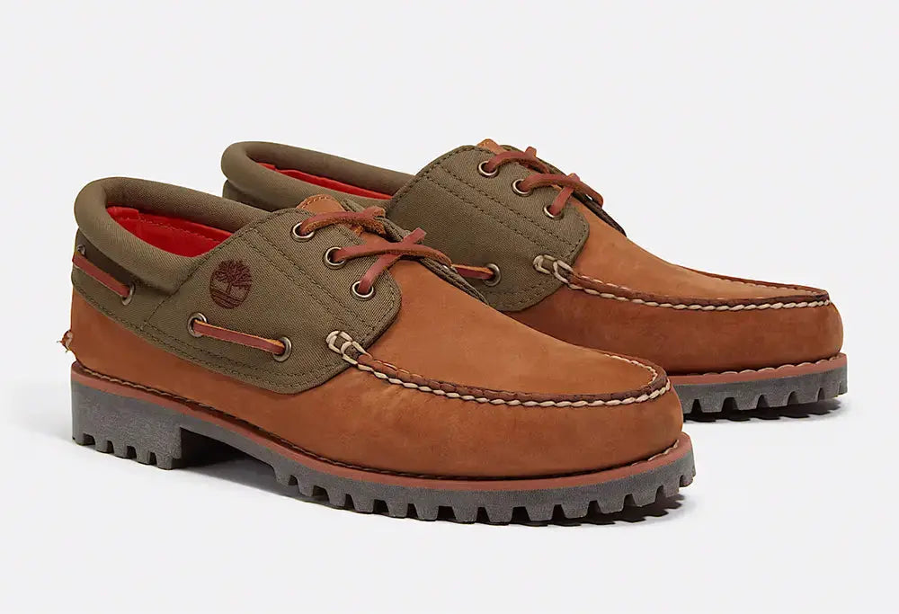 Timberland Authentic 3 Eye boat Medium Brown Nubuck Timberland