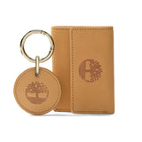 Timberland Portefeuille Pliant à Trois Volets et Porte-Clés Marron Timberland