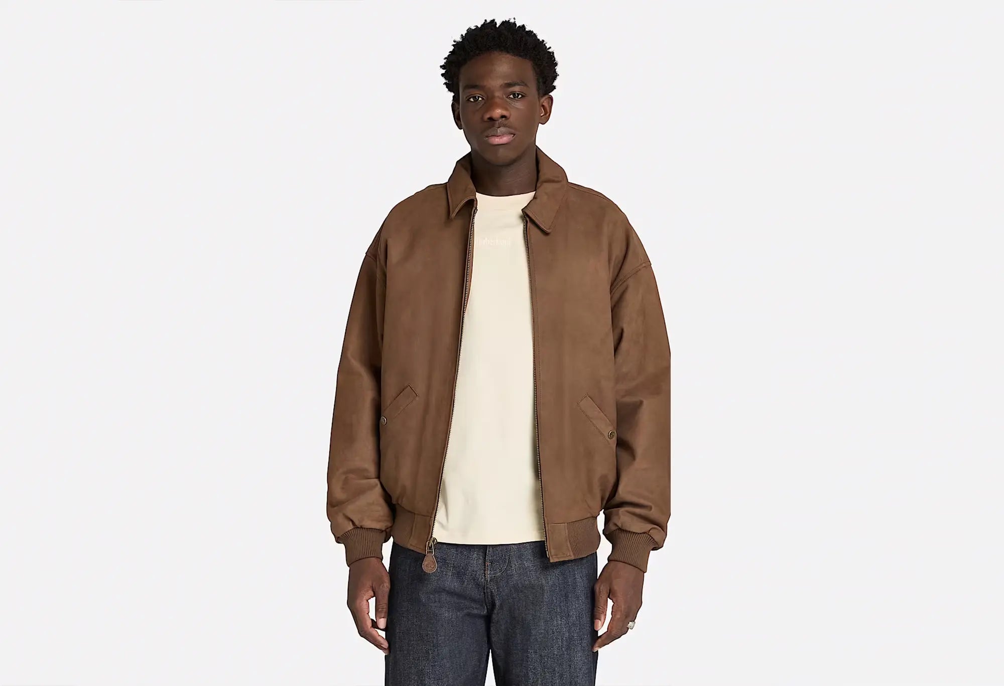 Timberland Re-issue Leather Bomber - Marron Timberland