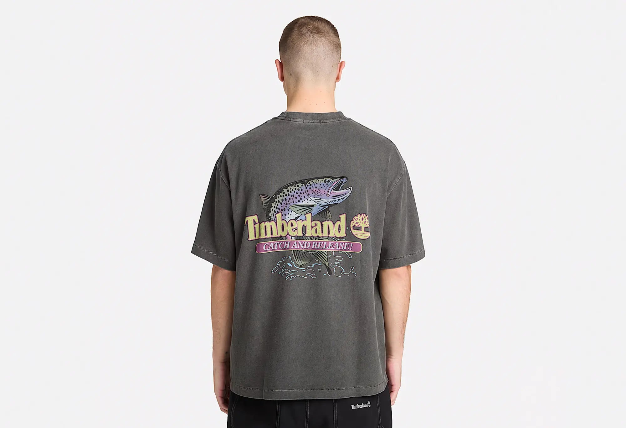 Timberland T-shirt unisexe à motif « Fly Fishing » noir Timberland