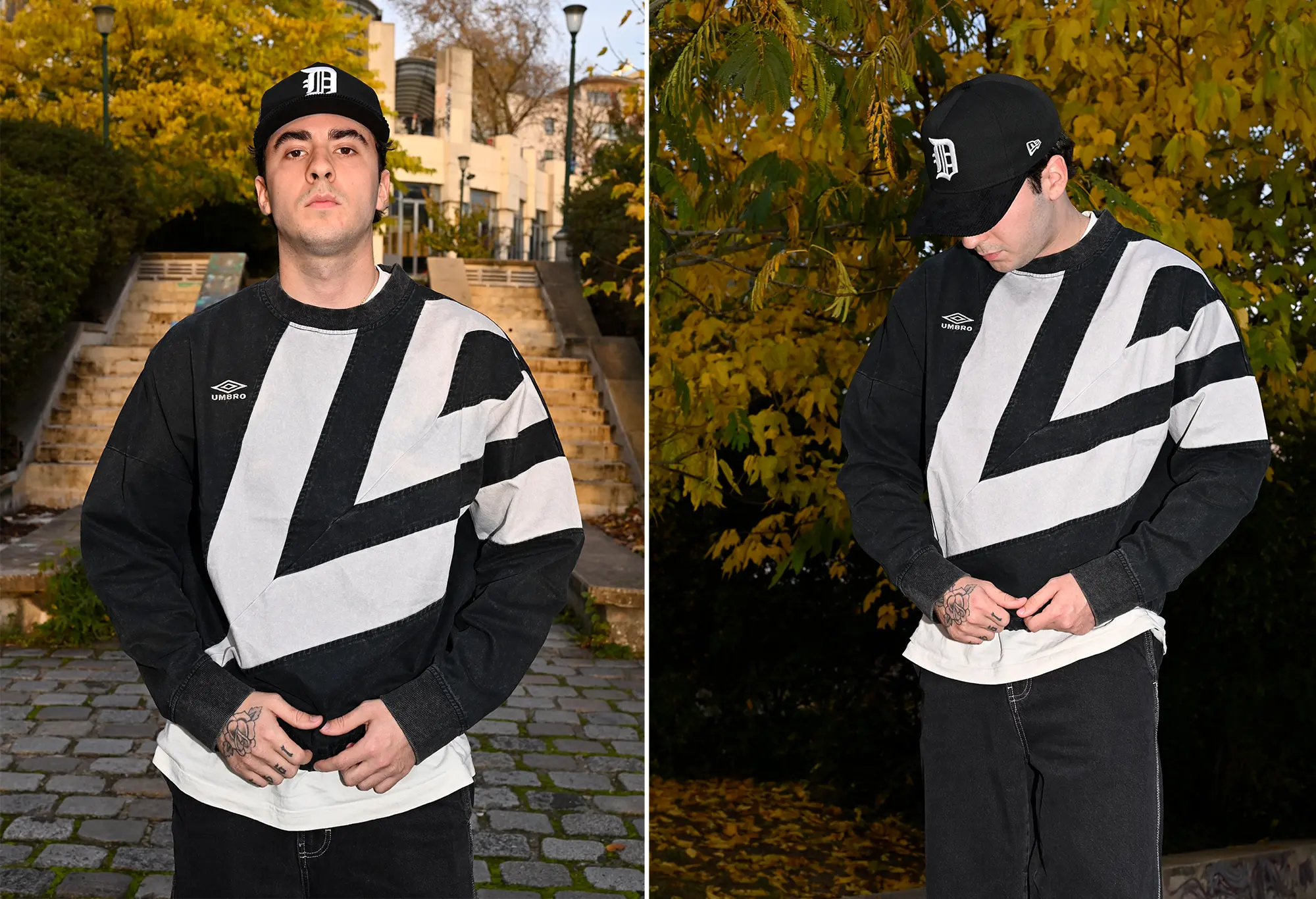 Umbro Sweat Diamond Drill Noir et gris délavé Umbro