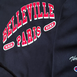 Sweat capuche Noir 'Paris-Belleville'