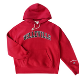 Sweat capuche Rouge 'Belleville'