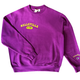 Sweat Violet & jaune 'Paris-Belleville'