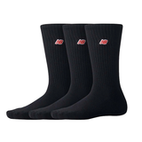 New Balance Chaussettes Patch Logo Noir X3