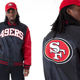 New Era SF 49ers Satin Bomber Jacket